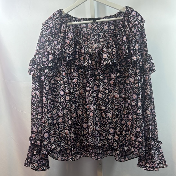 J Crew Ruffle Chiffon Top - Picture 3 of 11